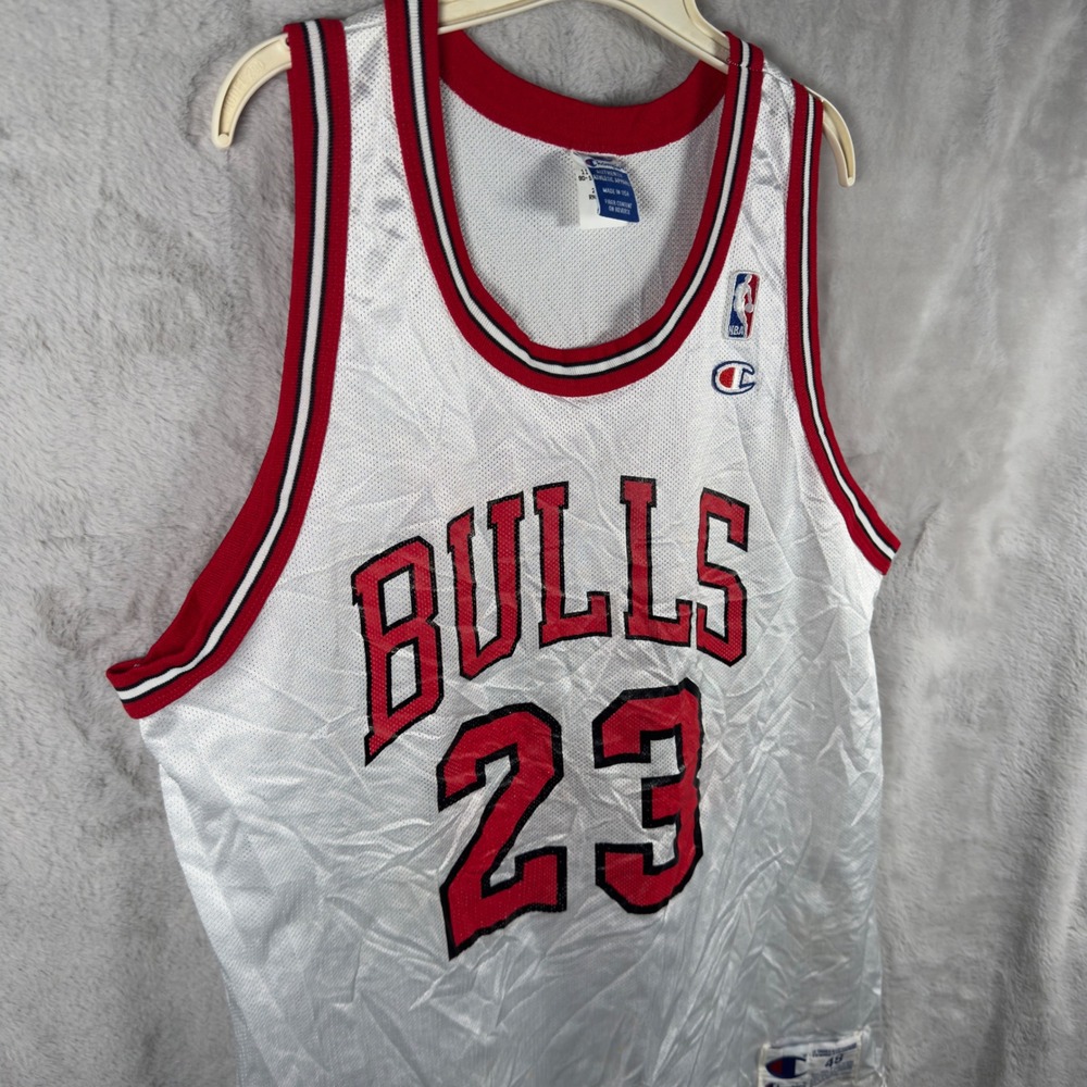 Vintage Champion Chicago Bulls Michael Jordan 23 Jersey Size 48 XL USA Made